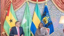 Le président de Sao-Tomé et Principe reçu par Ali Bongo à Libreville