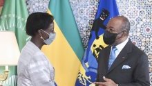 Ali Bongo échange avec la secrétaire général de l’OIF Louise Mushikiwabo