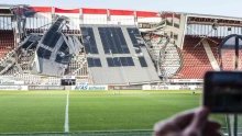 Une partie d’un stade néerlandais s’effondre à cause de vents violents