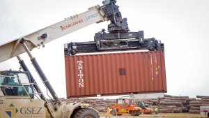 125 conteneurs de Kevazingo déchargés dans la Zone économique spéciale de Nkok