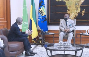 Ali Bongo échange avec le directeur Afrique de TotalEnergies