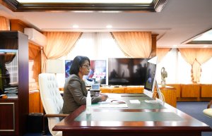 Rose Christiane Ossouka Raponda à la 39e session virtuelle du comité du NEPAD