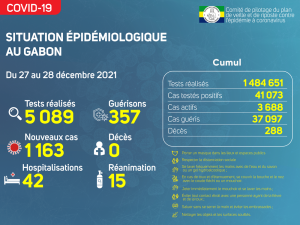 Coronavirus au Gabon&nbsp;: point journalier du 28 décembre 2021