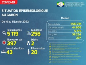 Coronavirus au Gabon&nbsp;: point journalier du 11 janvier 2022