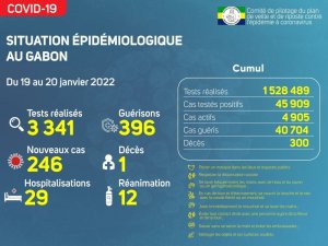 Coronavirus au Gabon&nbsp;: point journalier du 20 janvier 2022